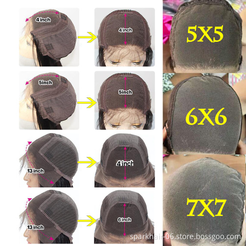 Brazilian Human Hair Kinky Straight Yaki 4X4 5X5 Hd Lace Frontal Wigs Natural Virgin Hair Transparent Lace Closure Wig Vendors